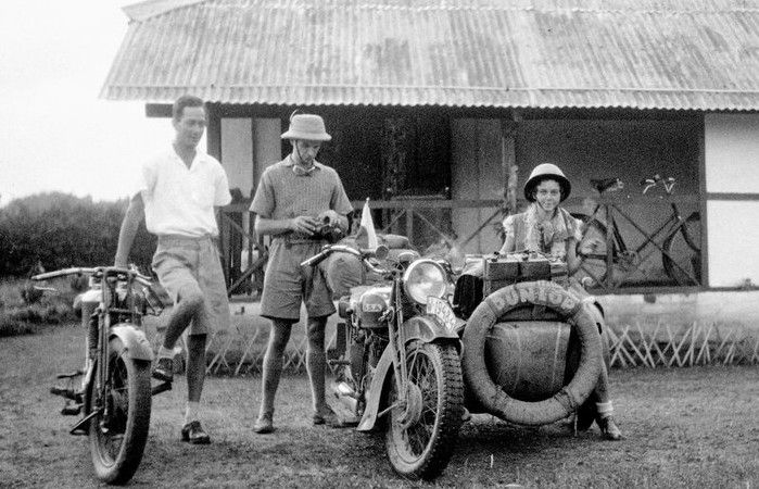 Motorrad Gespann Motorradreise historisch Buch Reisebericht Hochzeitsreise Shanghai BSA